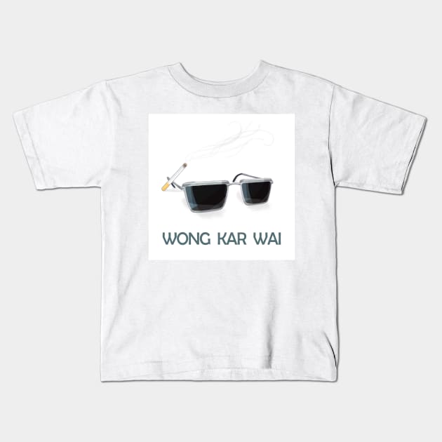 Wong Kar Wai Sunglasses and Cigarettes Kids T-Shirt by Youre-So-Punny